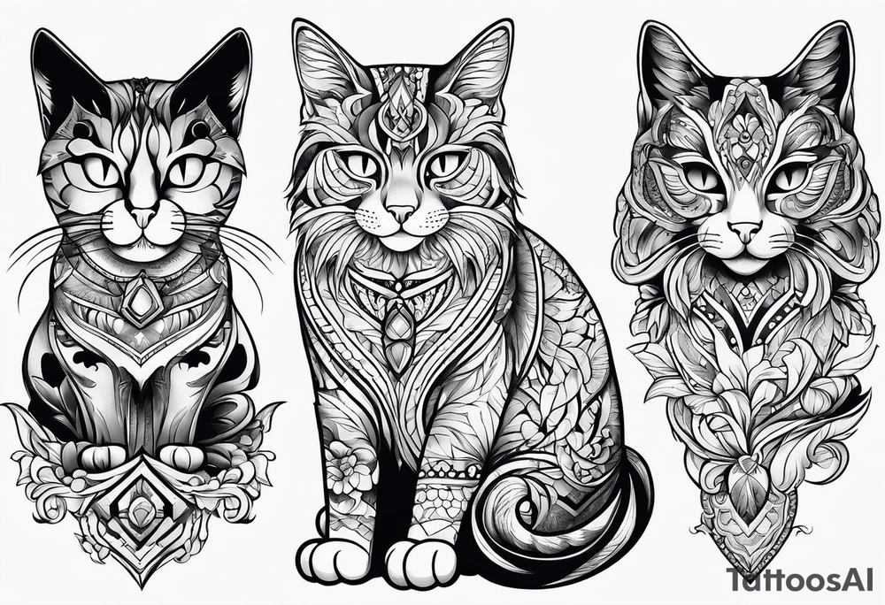 French cats tattoo idea