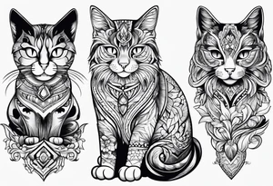 French cats tattoo idea