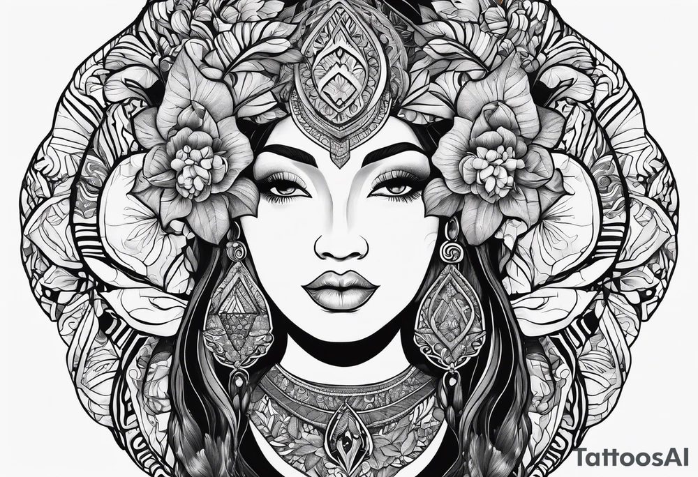 Ayahuasca with alocasia tattoo idea