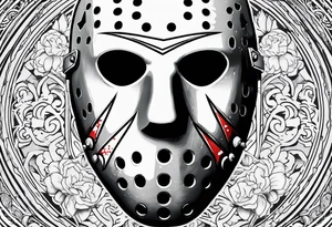 Friday the 13th Jason mask, horror tattoo idea