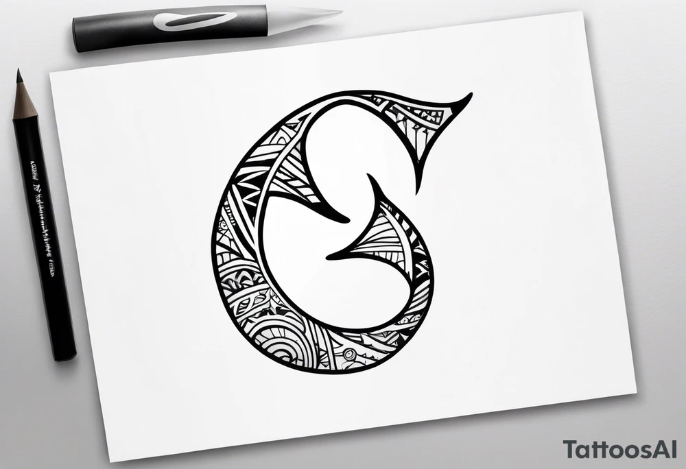 Polynesian fish hook tattoo tattoo idea
