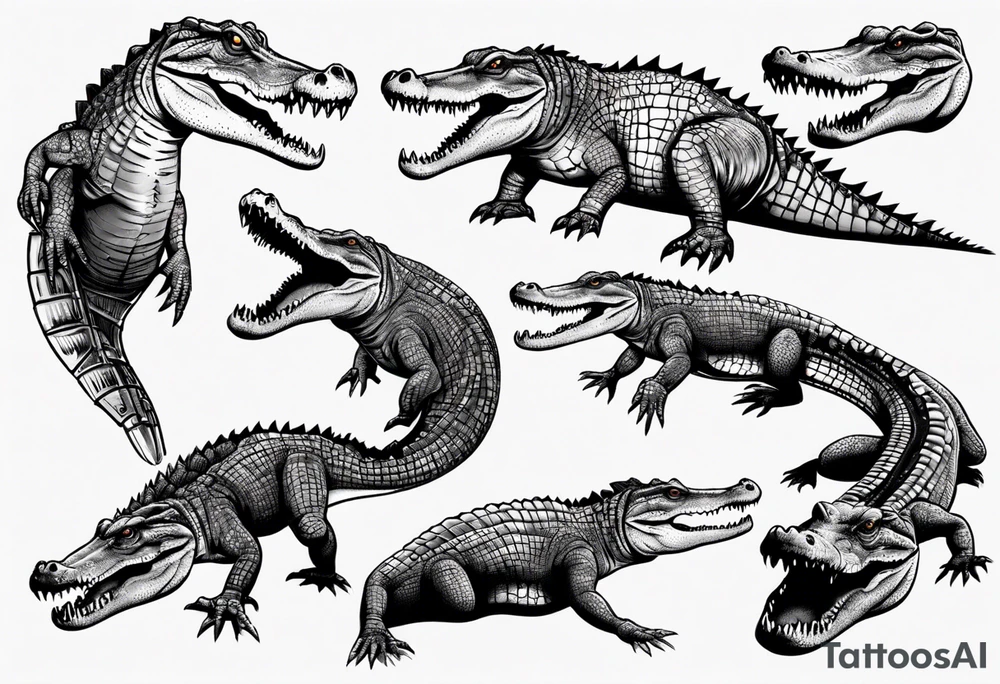 crocodile tattoo idea