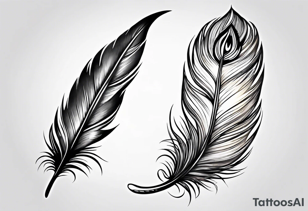Small cute feather on wrist tattoo idea