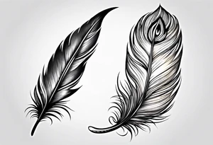 Small cute feather on wrist tattoo idea