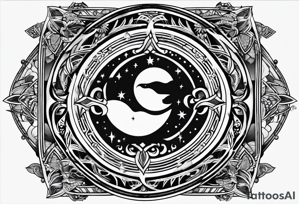 sacred moon tattoo idea