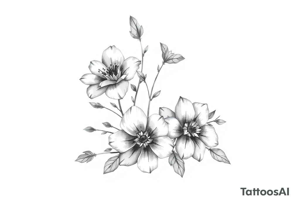 Small Flowers tattoo idea