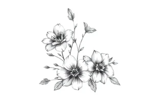 Small Flowers tattoo idea