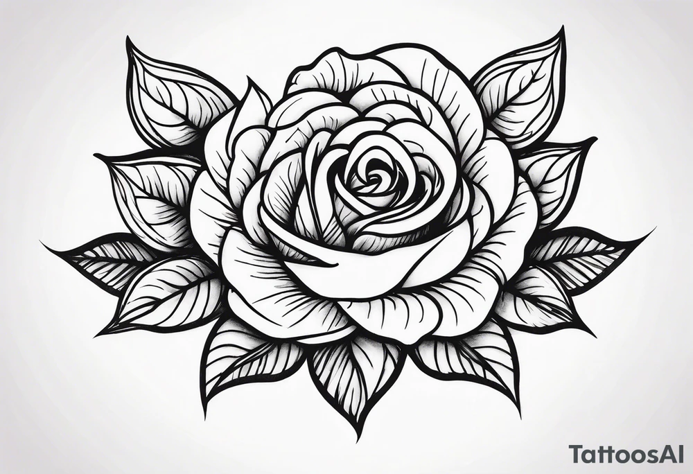 rose pattern tattoo idea