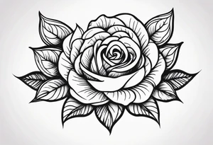 rose pattern tattoo idea