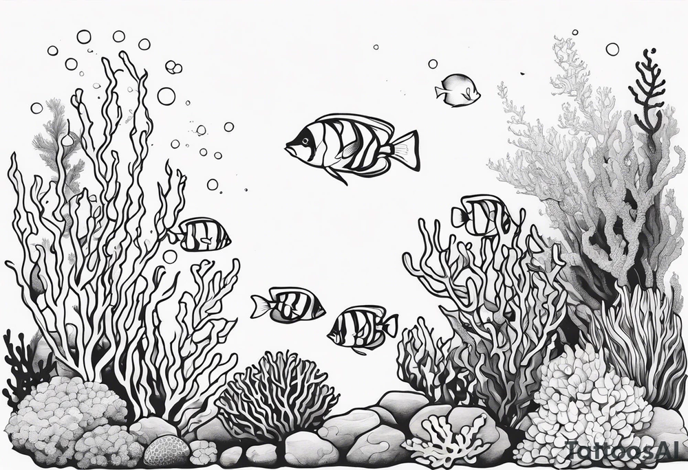 Coral reef tattoo idea