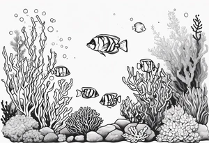Coral reef tattoo idea
