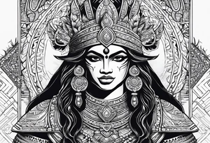 Hindu warrior Karna tattoo idea