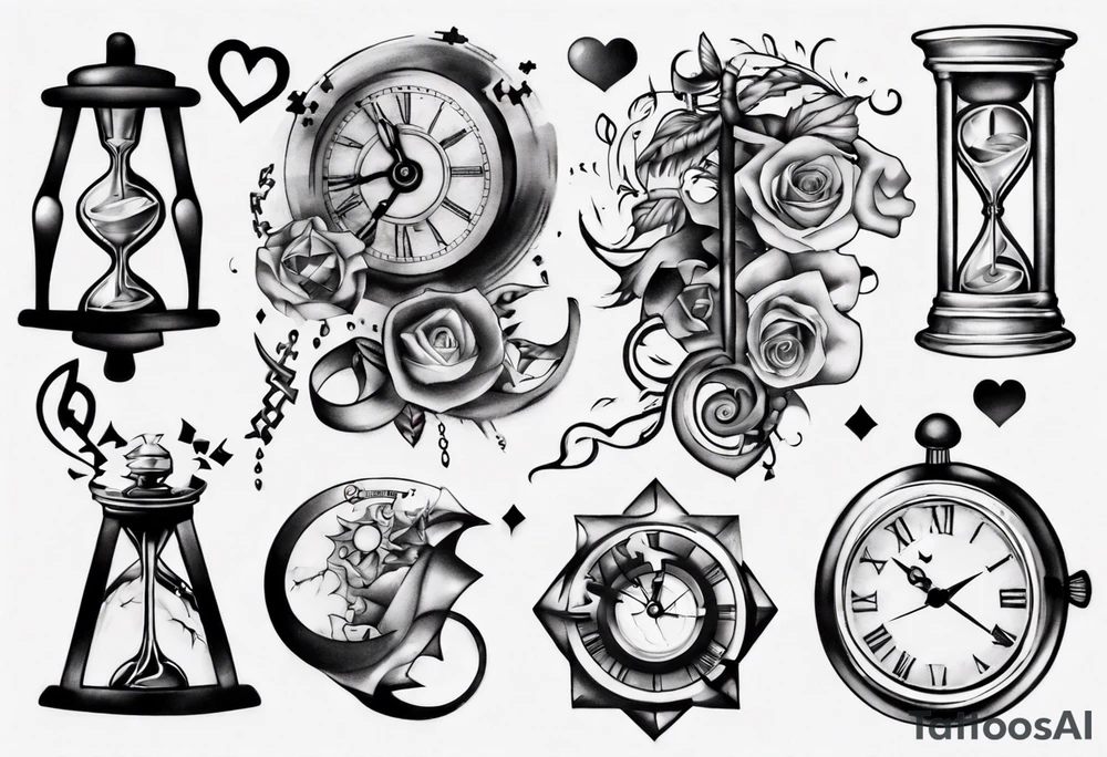 Time puzzle pieces tattoo idea