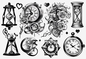 Time puzzle pieces tattoo idea