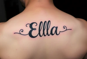 Ella text tattoo idea