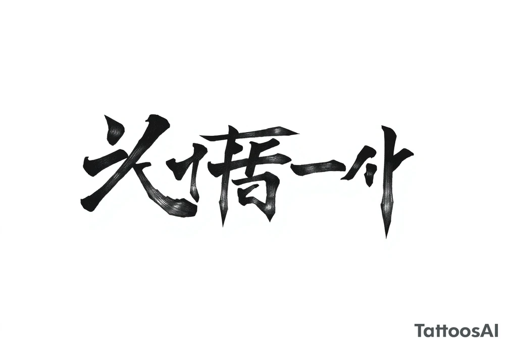 dream japanese font tattoo idea