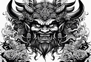 japanese demon tattoo idea