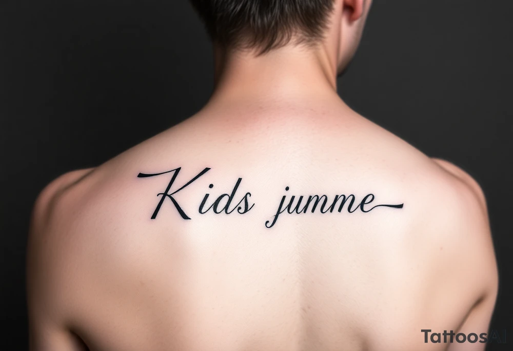 fine line feminine tattoo with kids names for the arm tattoo idea