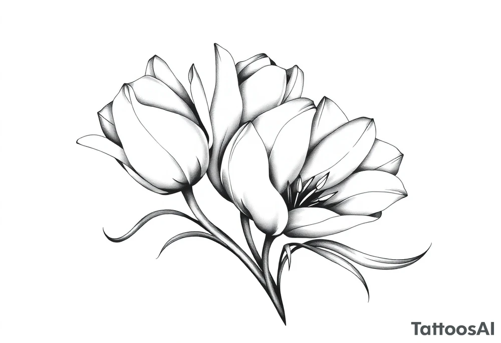 Dutch tulips tattoo idea