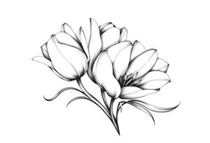 Dutch tulips tattoo idea
