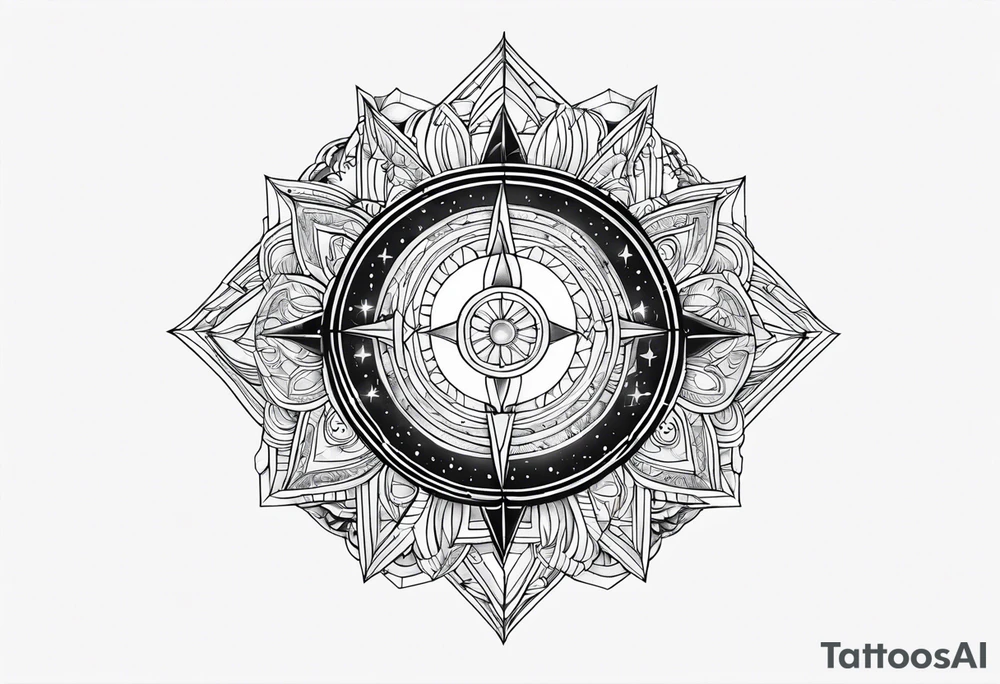 sacred moon tattoo idea