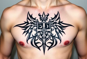 Smith Irish family crest full chest tattoo tattoo idea