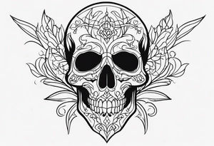 Mysterious Skull tattoo idea