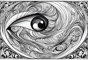 Swirling whirling black ink, sleeve tattoo idea