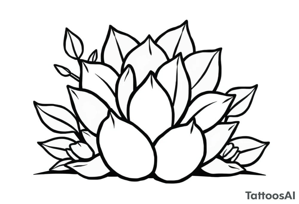 Cute succulent tattoo idea