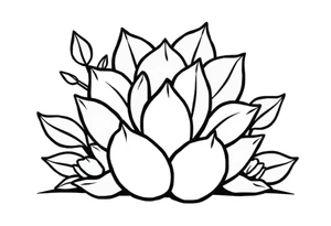 Cute succulent tattoo idea