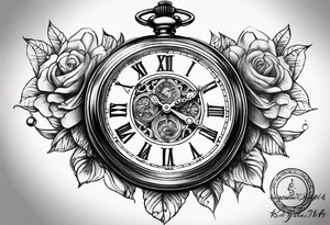 Pocketwatch faded tattoo idea