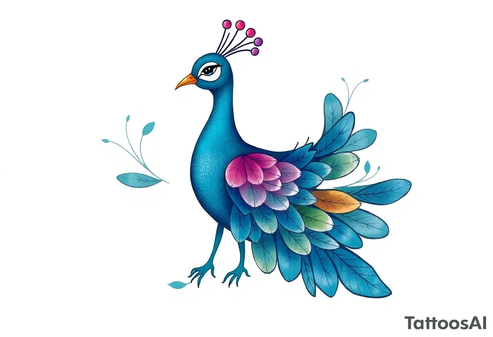 Peacock tattoo idea