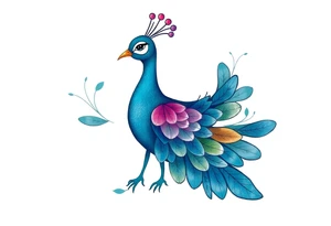 Peacock tattoo idea