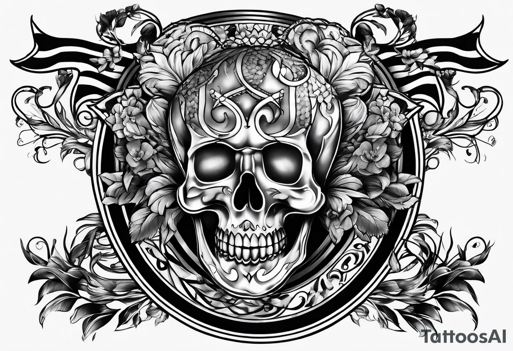 English flag skinner name tattoo idea