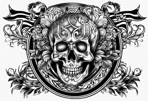 English flag skinner name tattoo idea
