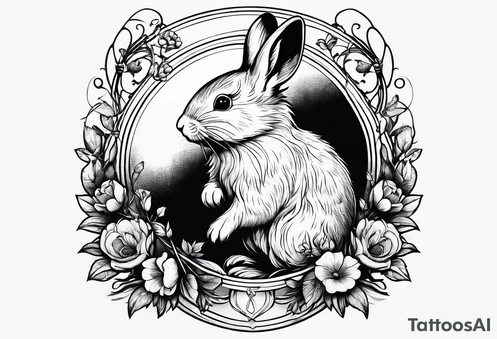 full arm sleeve very dark Beatrix potter tattoo idea