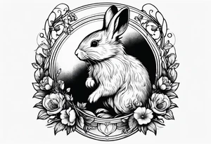 full arm sleeve very dark Beatrix potter tattoo idea