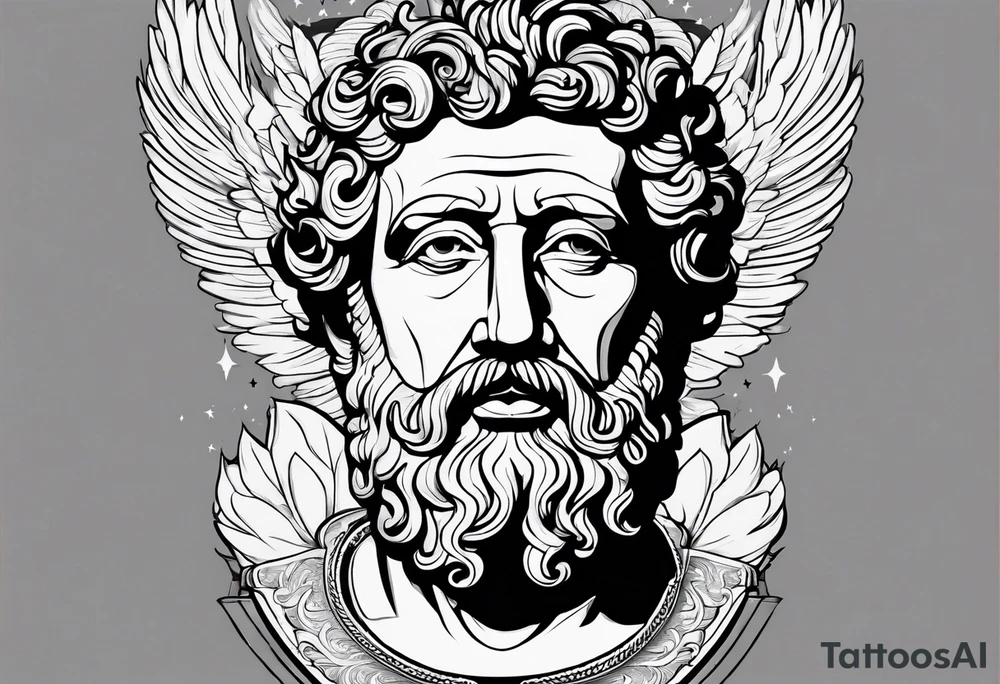 Marcus aurelius bust tattoo idea