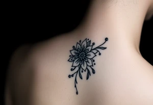 Henna tattoo on wrist with sparkle flower tattoo idea