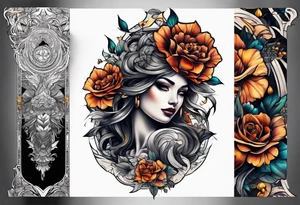 Full leg tattoo tattoo idea