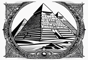 egyptian theme , cleopatra , pyramids,  all seeing eye tattoo idea