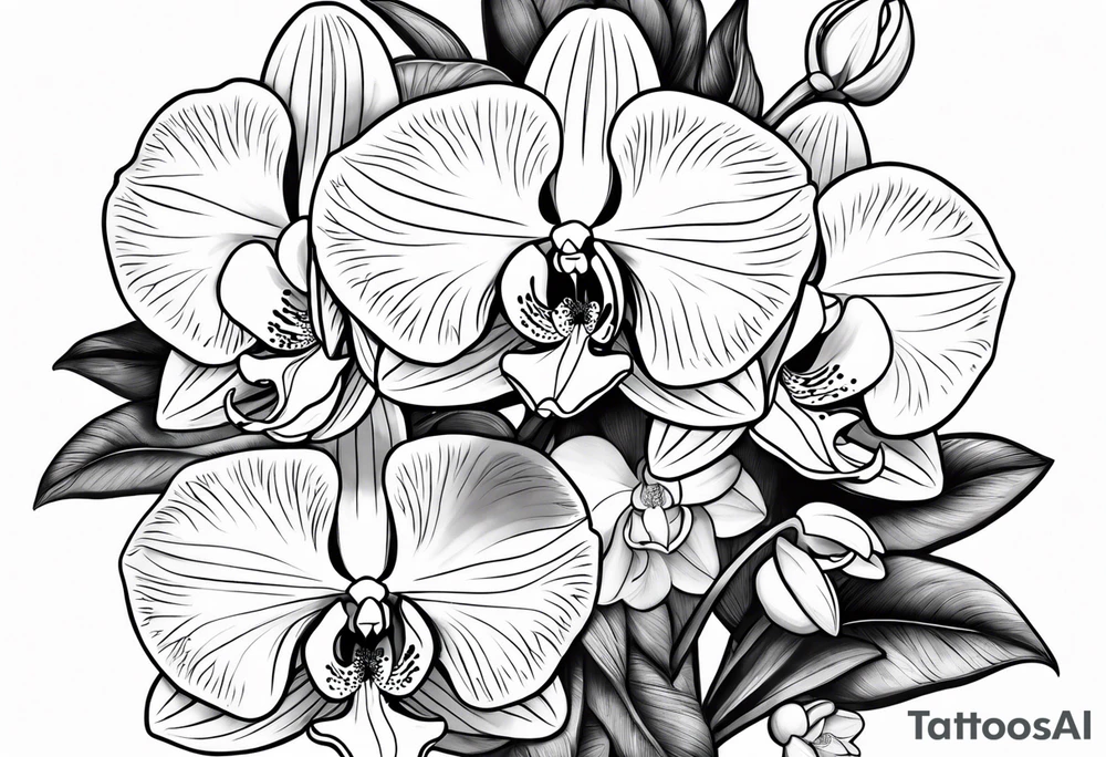 Orchids tattoo idea