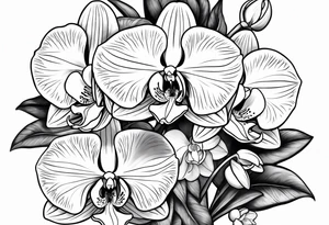 Orchids tattoo idea