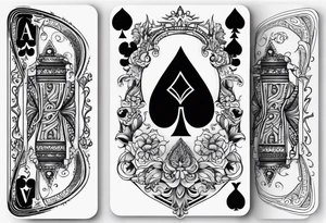 queen of spades,women body,word,simple tattoo idea