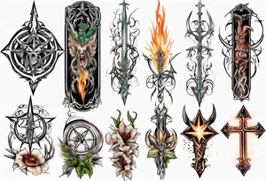 pagan vertical tattoo idea