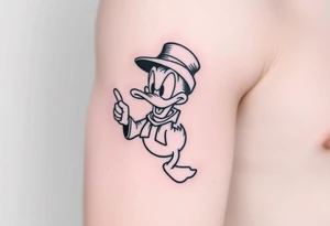 Scrooge McDuck, no luck all hustler tattoo idea