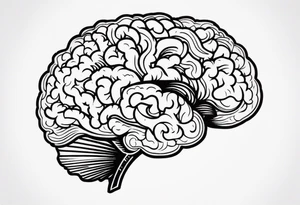 depressed brain tattoo idea