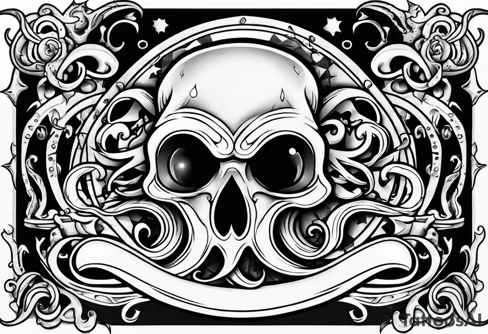 death rock squid tattoo idea