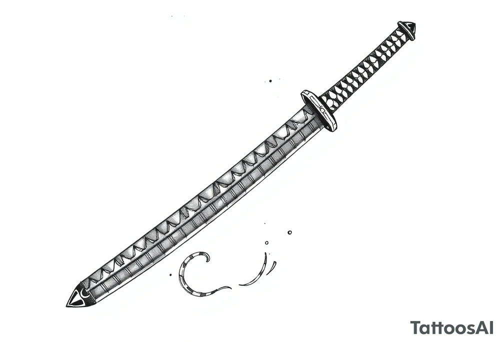 Japanese Katana tattoo idea