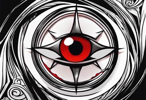 Bleeding tears flow from Alucard's eye in Hellsing tattoo tattoo idea